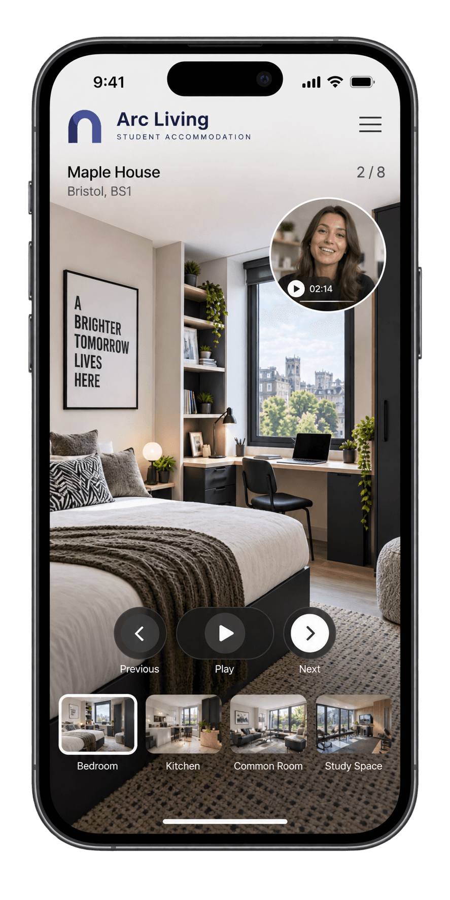 Self-service property experience on a phone